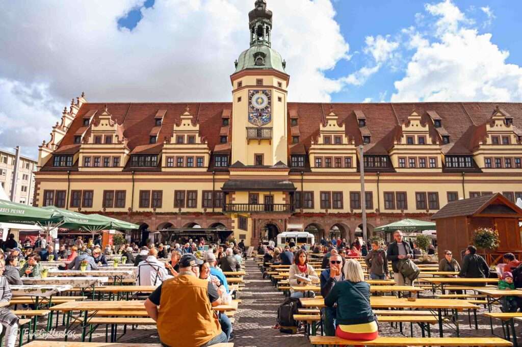 The city center in Leipzig, Germany.