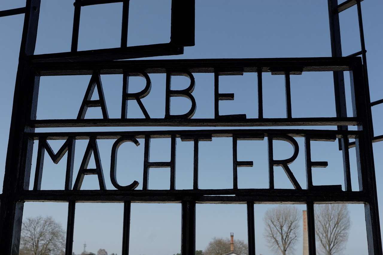 The entrance gate at Sachsenhausen Memorial, Oranienburg