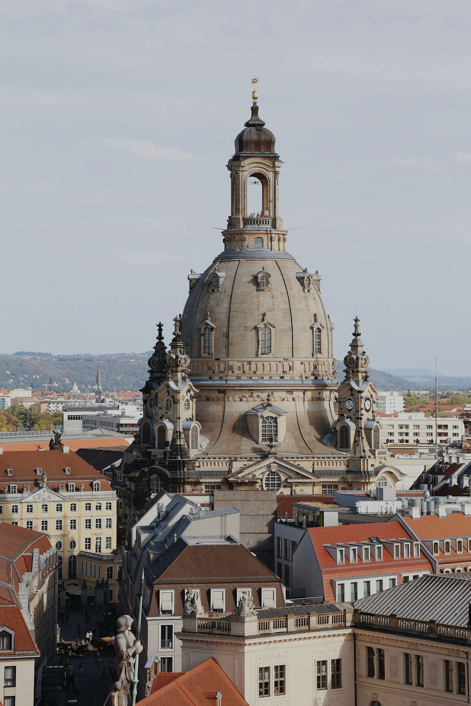 The Frauenkirche dome over Dresden's Neumarkt